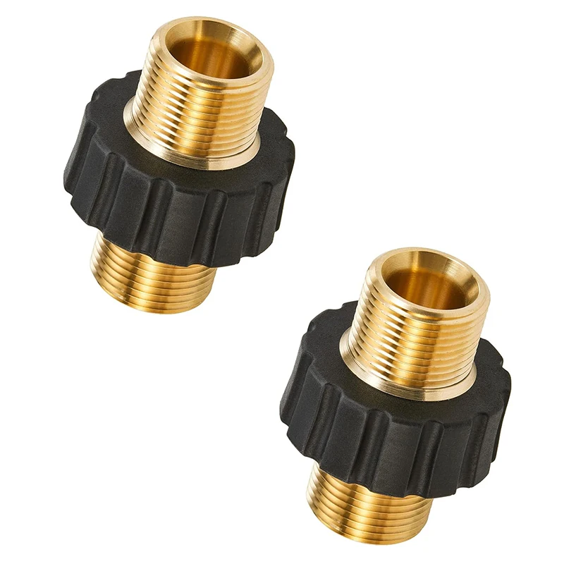 2PCS High-Pressure Washer Adapter Kit M22-14mm Male Thread Quick Connect Fitting 5000PSI