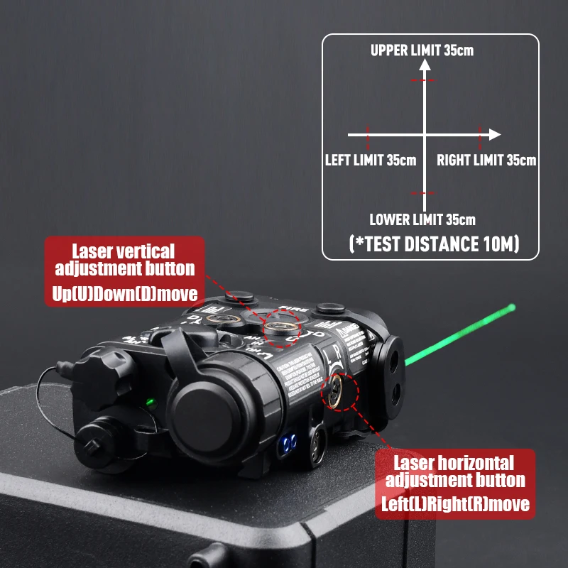 WADSN All Metal Tactical NGAL Red Dot Green Blue IR Laser Sight Strobe LED Light For 20mm Rail Hunting Weapon Scout L3-NGAL