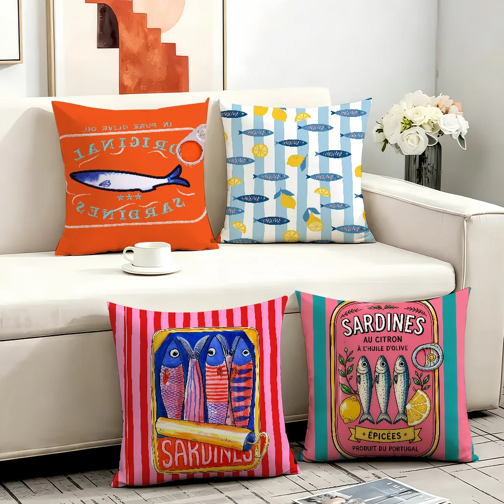 Sardine cushion cover Anti-dustmite Sofa Cushion Decorative Office Cover Lounge Area Indoor & Outdoor Use