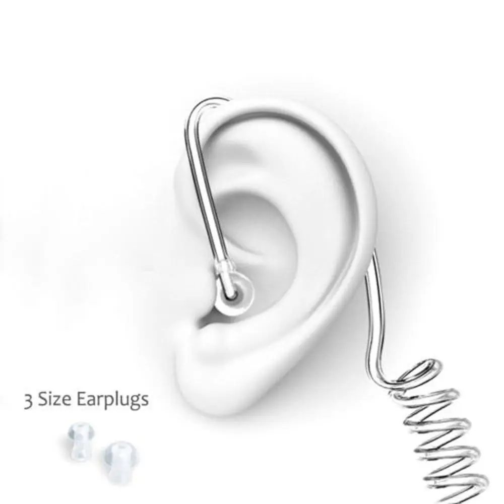 In-ear Cool Secret Service with Air Pipe Security 3.5mm Single Stereo Spring Anti Radiation Earpiece Earbuds Earphone Headset