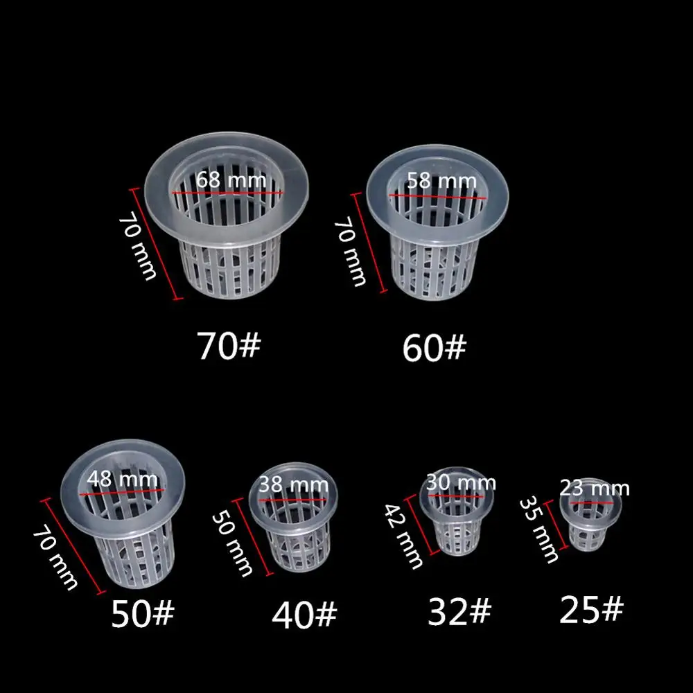 Greenhouse Garden Vegetable Planter Clone Colonization Hydroponic Soilless Mesh Net Basket Plant Grow Nursery Pots Cup