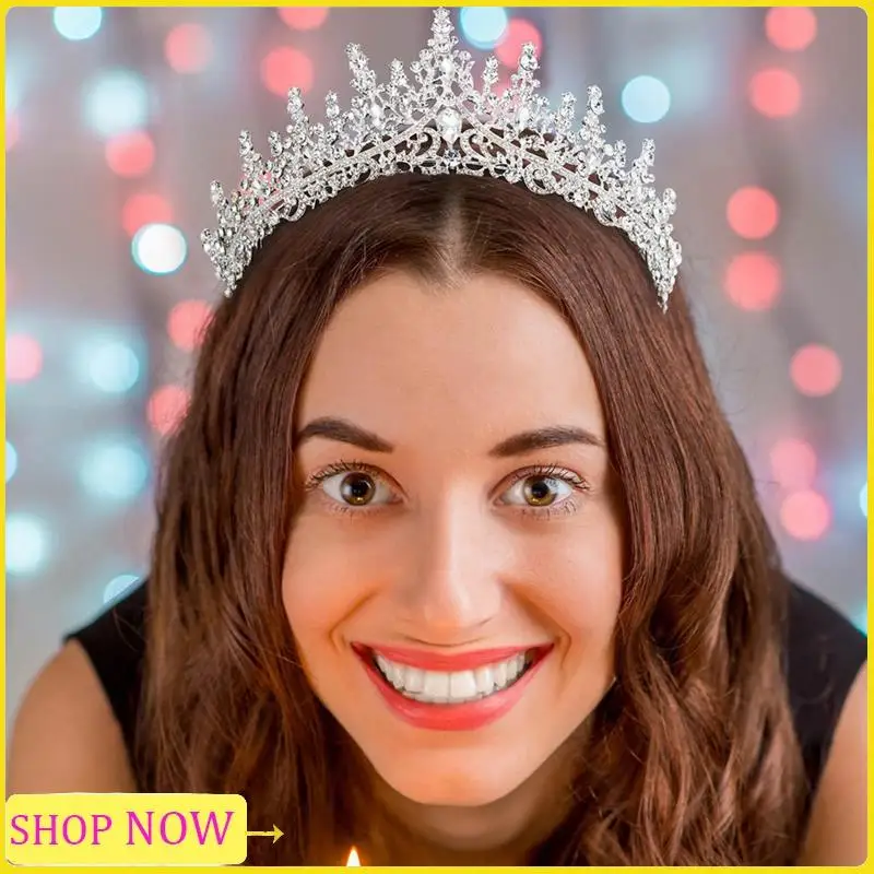 

Especial Birthday Crowns For Women Silver Birthday Queen Sash And Tiara Set Rhinestone Princess Headband Reusable For Birth Day