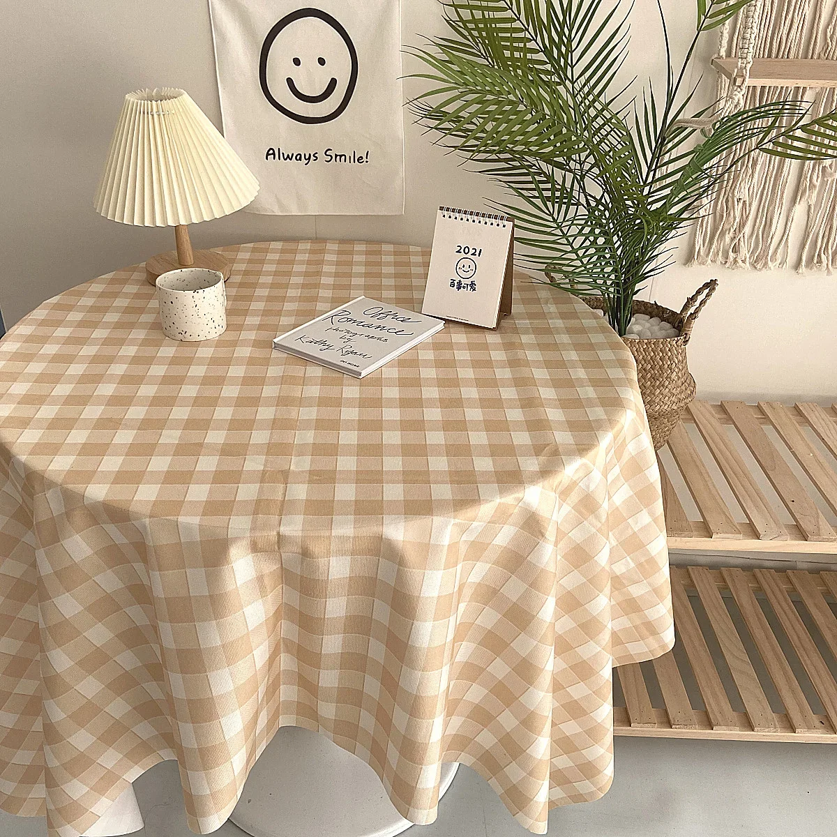 Korea Tablecloths Table Cloth Cover Coffee  Tablecloth Room Round Picnic Mat Blanket Tableware Wedding Decoration