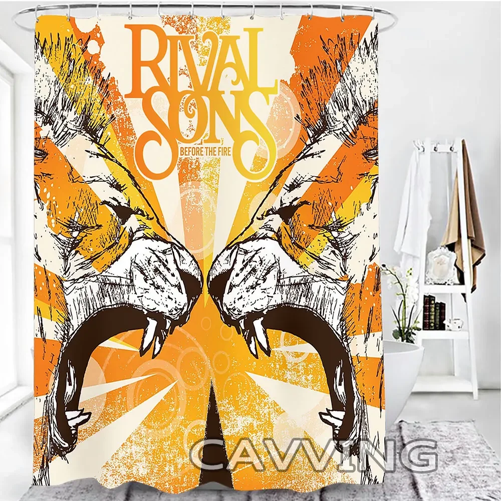 Rival Sons  3D Print Shower Curtains Waterproof Bathroom Curtain Anti-slip Bath Mat Set Toilet Rugs Carpet