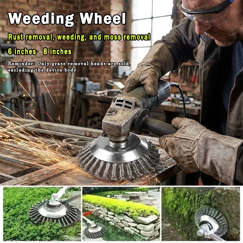 New 6/8/10 Inch Steel Grasss Trimmer Head Brushcutter Wire Debroussailleuse Weed Brush Blade For Garden Lawnmover Power Tool