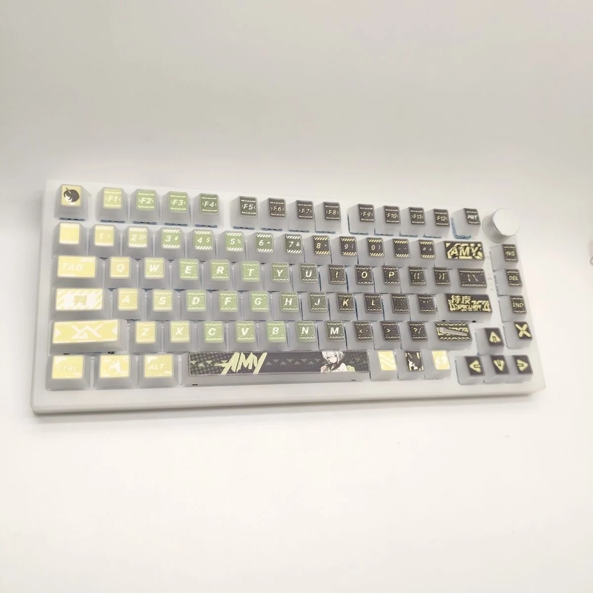 Custom Glow-in-the-Dark High-End Theme Keycaps,OEM PBT Dye-Sub Four-Side Shine-Through Unique,Mechanical Decor Keycaps Set