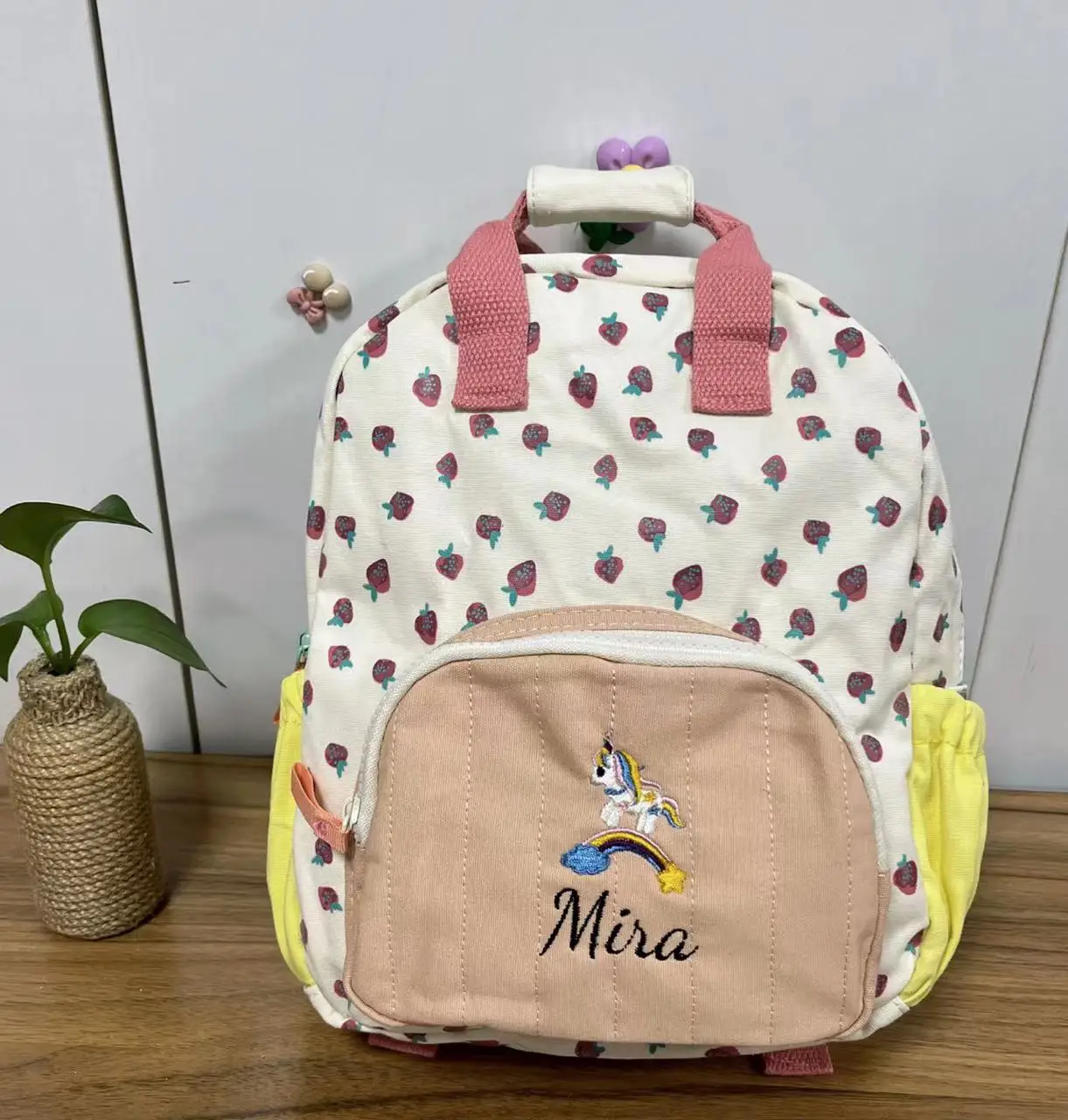 Bonito Mochila Escolar Personalizada com o Seu Nome, Mochila Escolar para Meninas, Laptop Bookbag, Isolado Lunch Tote Bag, Bolsa para Adolescentes,