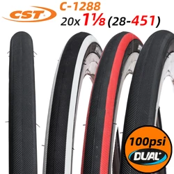 28-451 CST C-1288 BMX ROAD BICYCLE TIRE 100PSI C1288 451 20X1 1/8