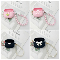 Tulip Flower Cover with keychian For OnePlus Buds Pro 2 / Z Z2 Ace Case fashion silicon soft Earphone cover