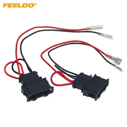 FEELDO Car 2Pin Stereo Speaker Wire Harness Adaptors For Volkswagen Passat/Golf/Polo