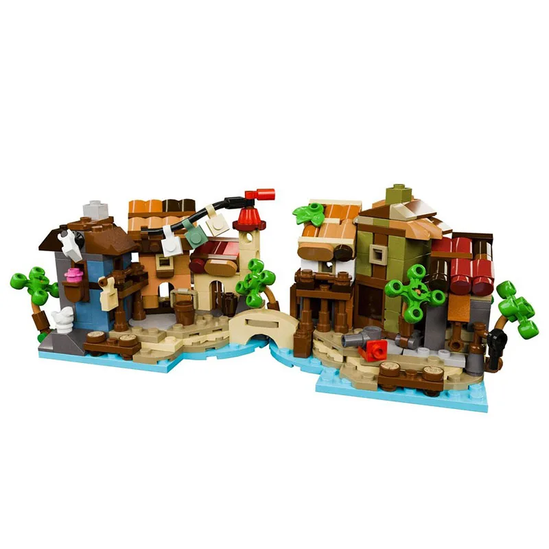 

300PCS Pirates of the Caribbeanse Theme Mini Thieves of Tortuga Modular Creative Building Education DIY Blocks Birthday Toy Gift