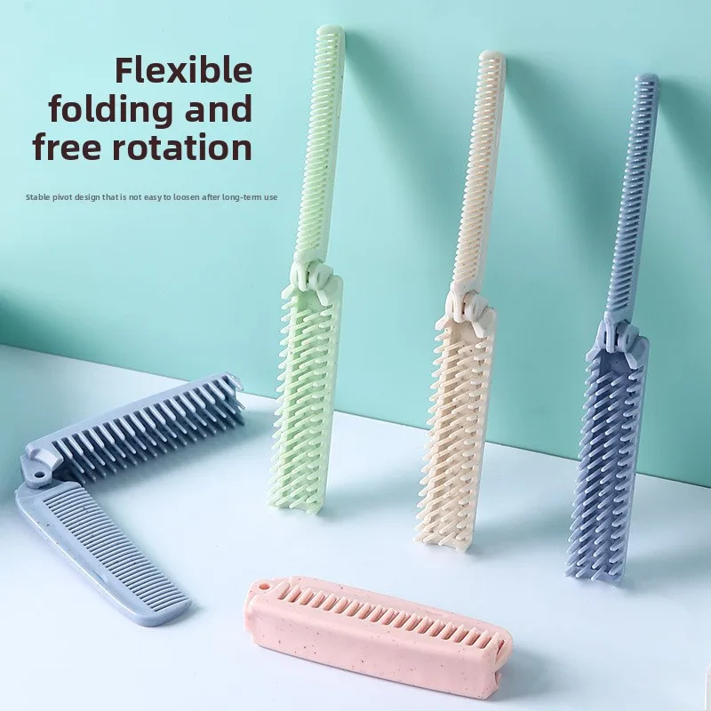 Foldable Massage Hair Brush, Portable Travel Anti-Static Styling Comb, Professional Hairdressing Tool