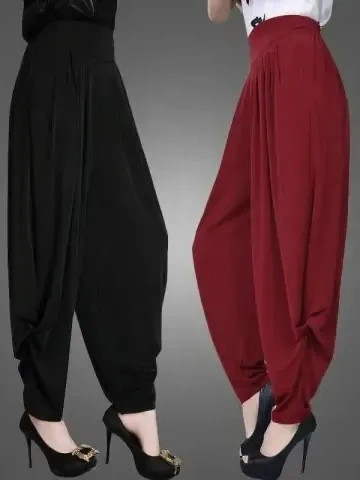 

Casual Loose Women's Dance Pants High Waist Wide Leg Harem Pants Spring Summer Brand Tag Removed Ladies Fashion Trousers