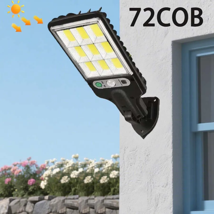 

Наружный светодиодный солнечный свет с датчиком движения PIR, настенный светильник, 3 режима, водонепроницаемое охранное освещение для двора, сада, гаража