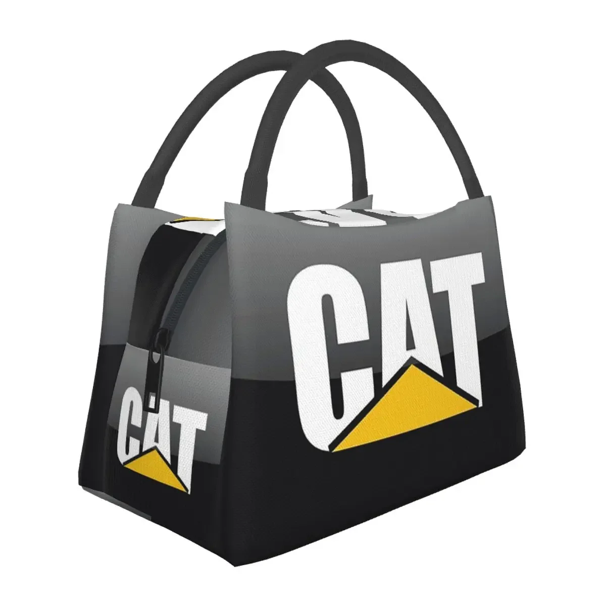 

Cat-caterpillar Logo Lunch Bags Insulated Bento Box Resuable Lunch Tote Picnic Bags Cooler Thermal Bag for Woman Student School