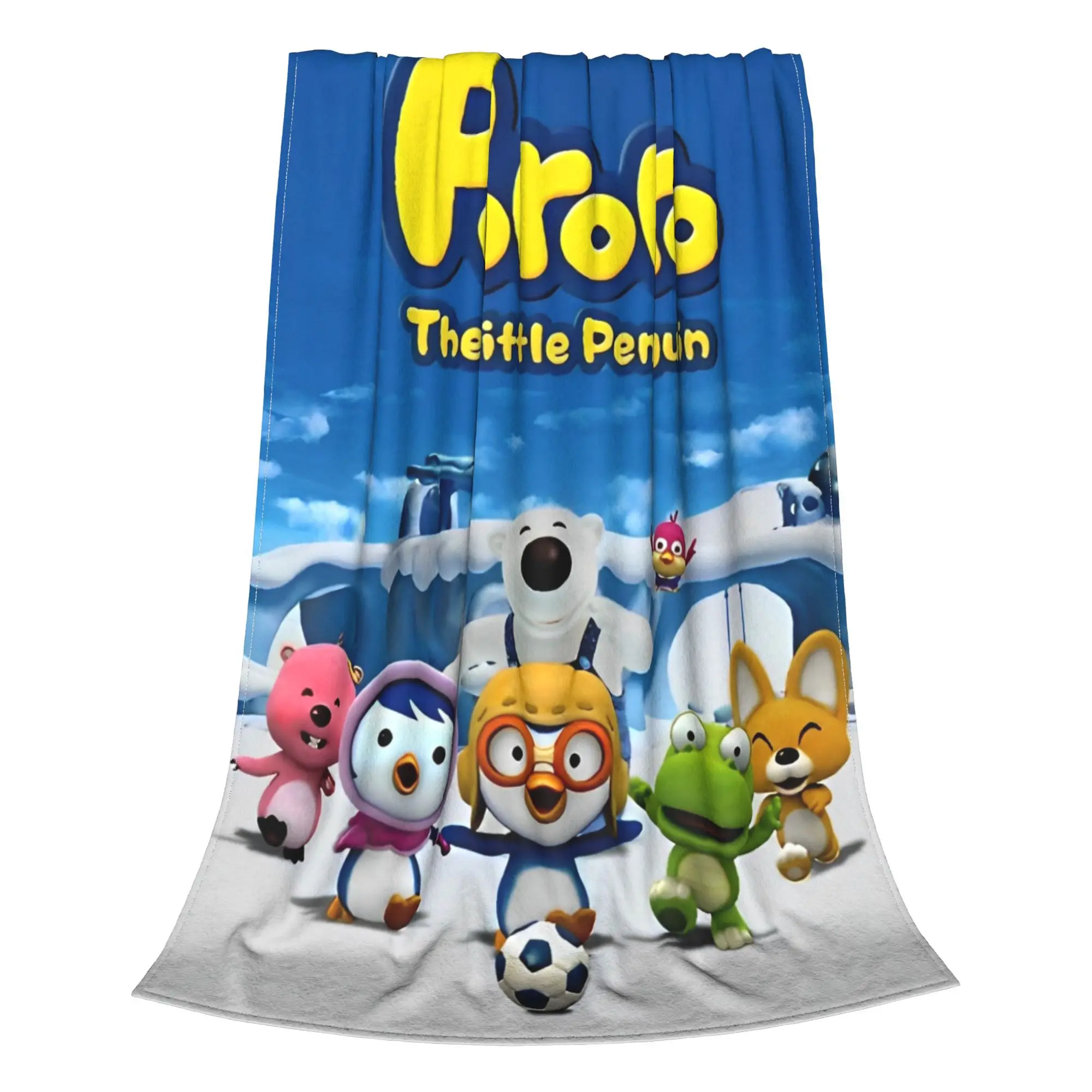 PORORO Blanket Cute Loopy Cartoon  Wool Awesome Warm Throw Blanket for Coverlet Textile Decor