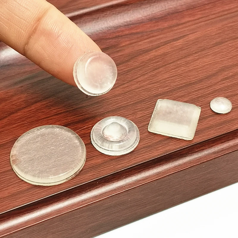 Door Stopper Cabinet Rubber Silicone Pads Transparent Black Furniture Fittings Self-Adhesive Drops Dampers For Kitchen Hardware image 5