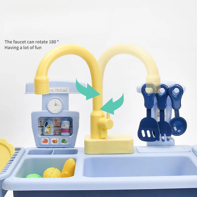 

Electric Double Layer Kids Family Dishwasher Table Washing Pool Toy For Boys Babies Girls Pretend Play Kitchen Role Play Fun