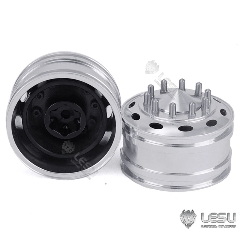 LESU Modell-Vorderradnabe für 1/14 Tamiya American Simulation Truck Modellspielzeug CNC Metall W-2059 LKW DIY Zubehör Spielzeug – Detail 3
