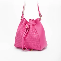 Fashionable Solid Color Minimalist Women's Shoulder Bag with Drawstring Design,Large Capacity and Versatile