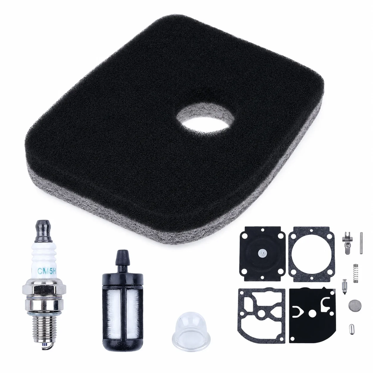 Air Filter Service Kit Carb Rebuild Kit Spark Plug Fuel Filter For Stihl SH56C SH86C BR200 SR200 Backpack Blower 4241 007 1800