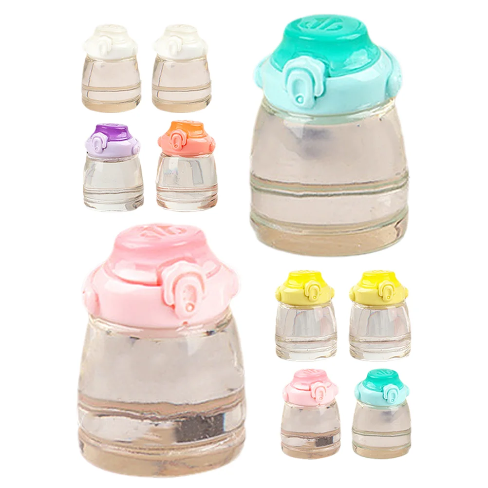 

15 Pcs Simulated Pot Belly Cup Mini Water Bottles Resin House Accessory Lightweight Unbreakable Decor Props for Craft