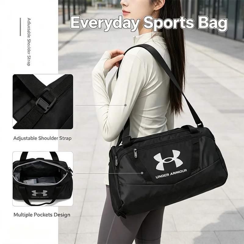 Under New Armour Men's And Women's Large-Capacity Sports Badminton Luggage Travel Basketball Bags, Fitness Bags 1369221-001