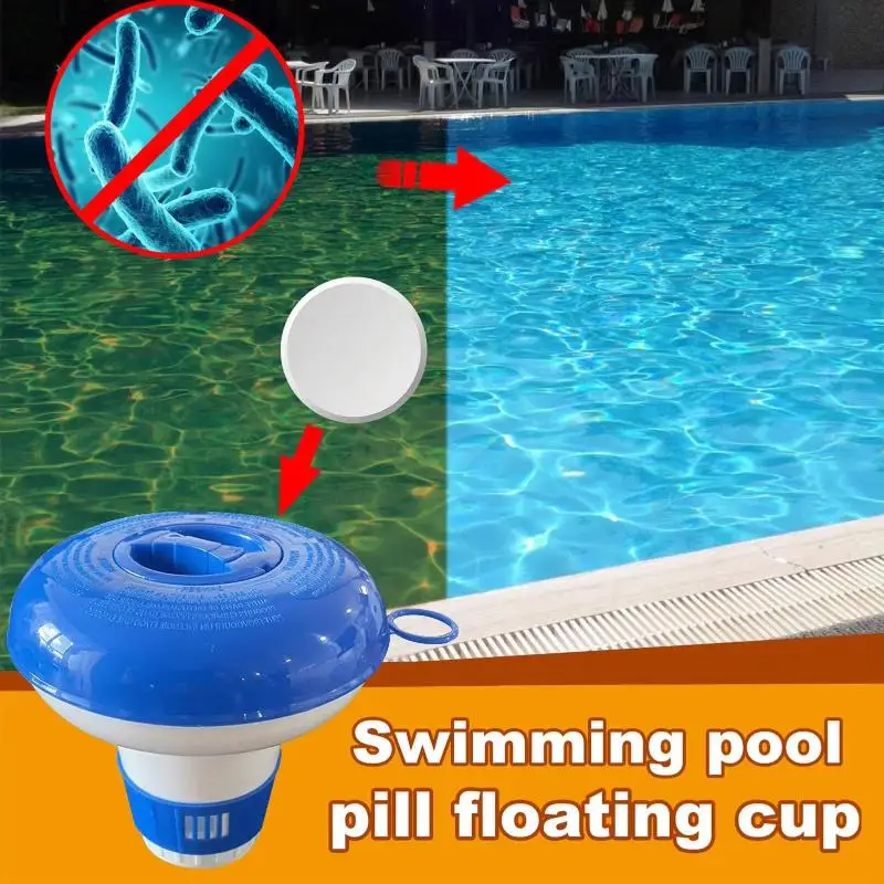 1Pcs Pool Chlorine Floater Automatic Sterilizer Pool Floating Chlorine Dispenser With Lifting Ring For Chlorine Tablets