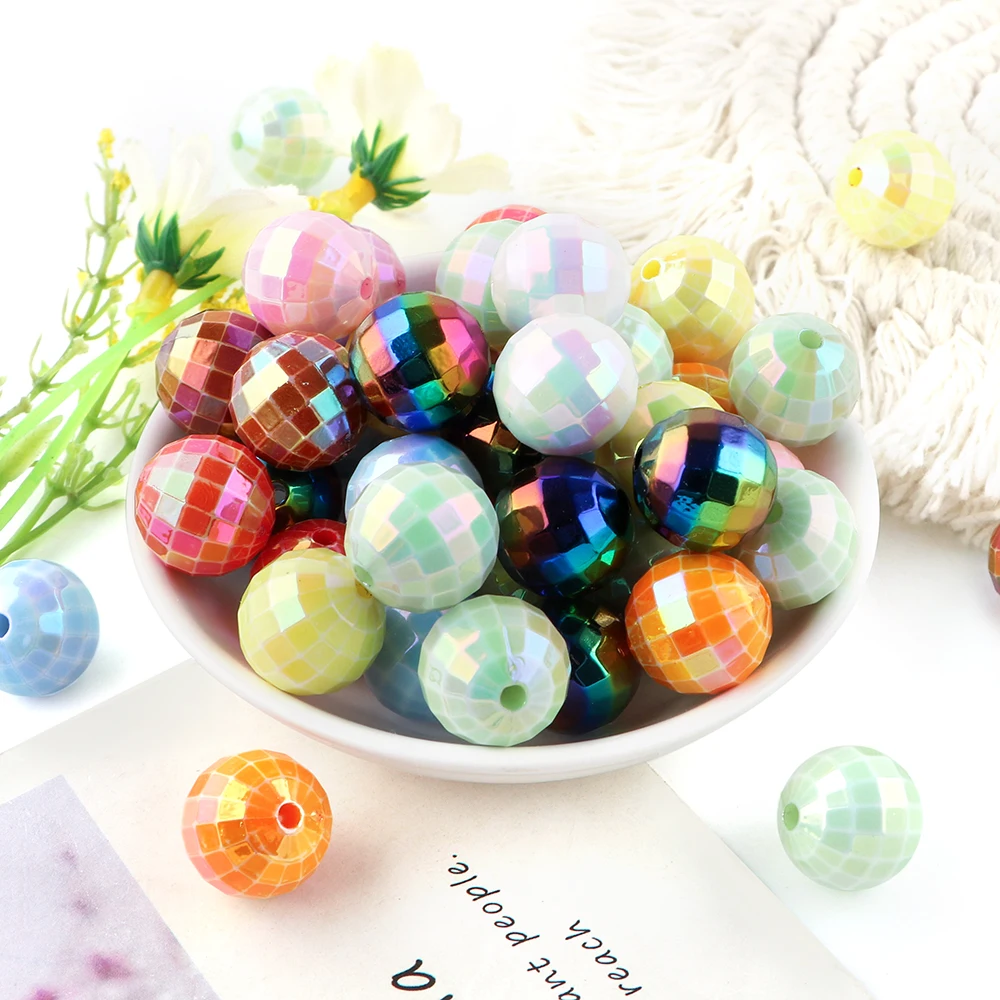 10 יחידות כדורי אור אקריליים רטרו, משמשים לעטים, מחזיקי מפתחות, צמידים וקישוטים ידניים אחרים