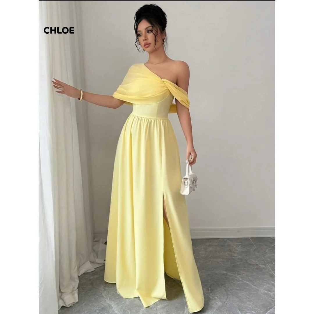 

Custom Made Elegant Party Dresses for Special Occasions Line A Luxury Prom Dresses 2025 Woman Luxury One Shoulder Sleeveless