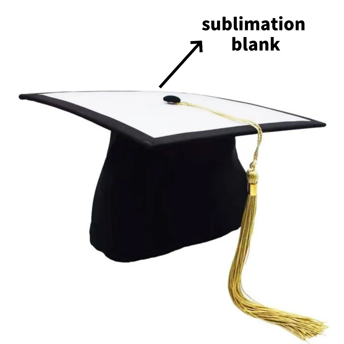 4 pcs Sublimation Graduation Cap Blank DIY Heat Transfer Print mortarboard 9.45in*9.45in for Ceremonies Adult Rites & Photo