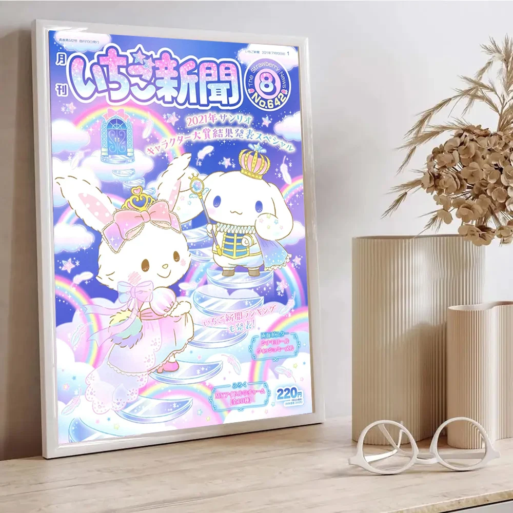 Japanische Anime niedlichen Zeichentrick figuren kawaii Wand kunst Poster nach Hause Mädchen Zimmer Schlafzimmer Dekor Leinwand Malerei Wandbilder