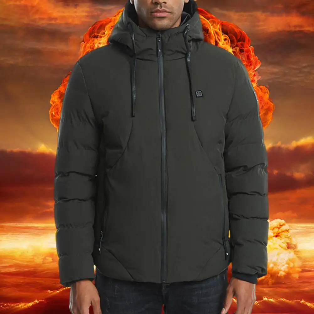 

USB Heating Jacket Stylish Hooded Washable Electric Quick Heating Jacket Heated Clothing