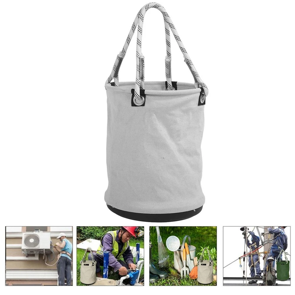 AA94-Cylindrical Electric Tool Bag Tool Organizer For Maintenance Work Bucket With A Load Capacity Of 50 Kg White