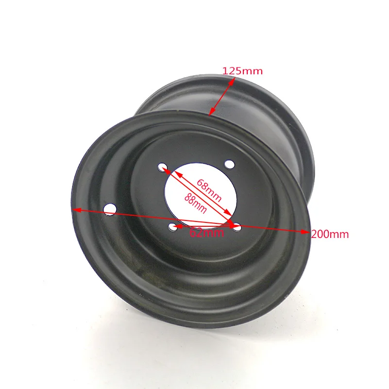 For 110-125cc go karts ATV、 Lawn mower tire 4-hole vacuum wheel rim 7-inch wheel hub modification part