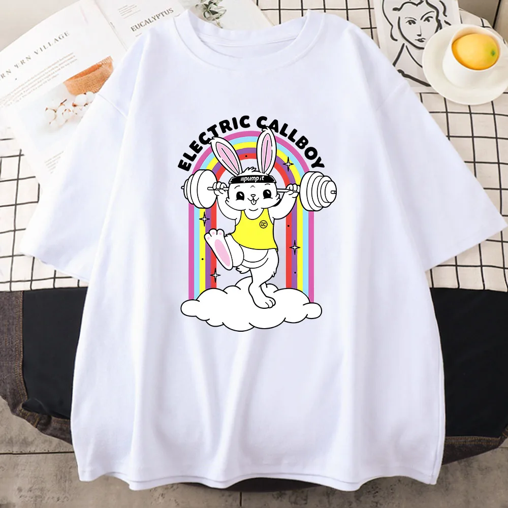 Boy's Band Electric Callboy T-shirts Grunge Style Graphic Printing Tee-shirt Women/Men Tees Short Sleeve Cotton Soft Tshirt Girl