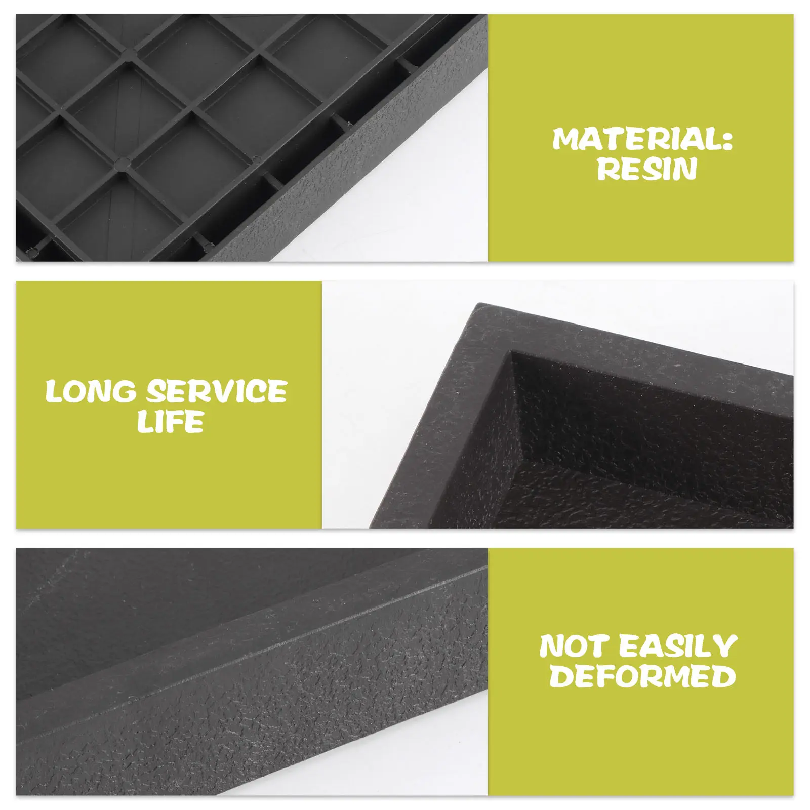 

2 шт. прямоугольных поддонов для цветочных горшков из утолщенной смолы, подставки для растений, аксессуары для садоводства, для дома и улицы