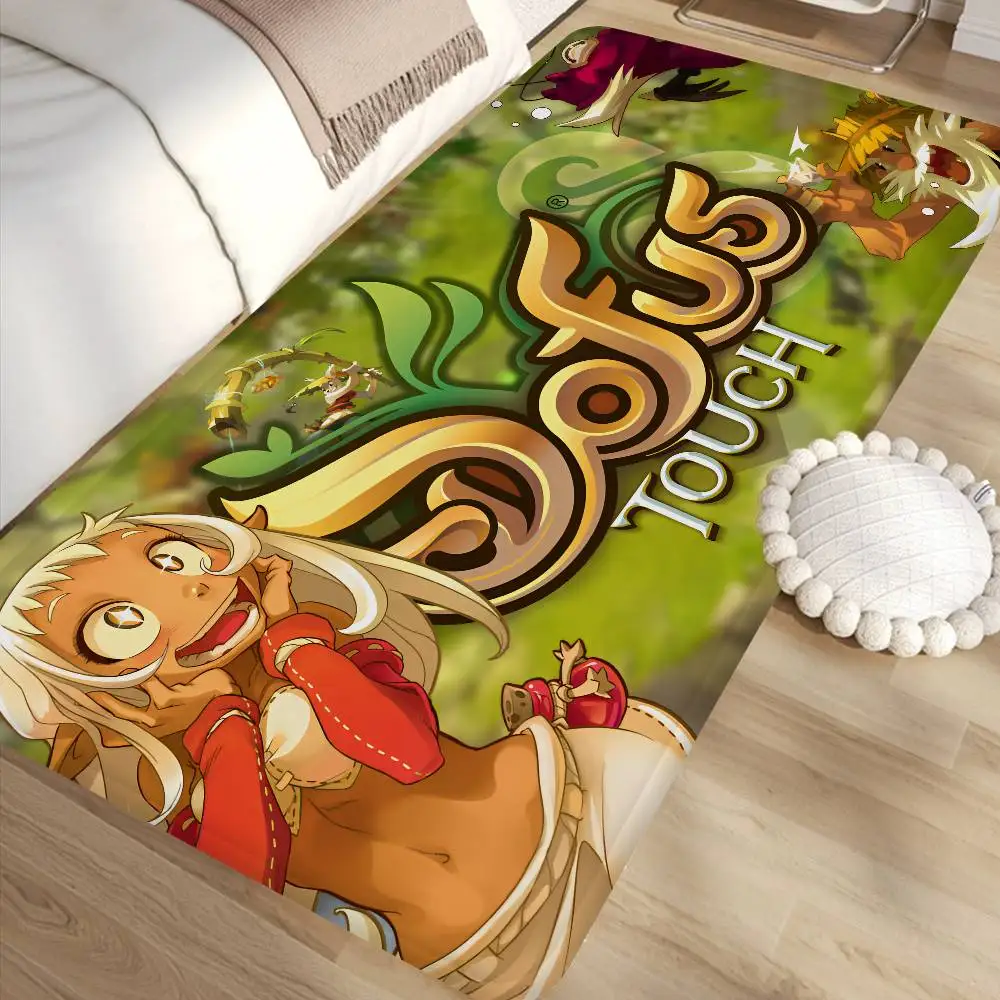 Alfombra de suelo D-DOFUS GAME, estilo INS, suave, para dormitorio, lavadero, antideslizante, para el área junto a la cama