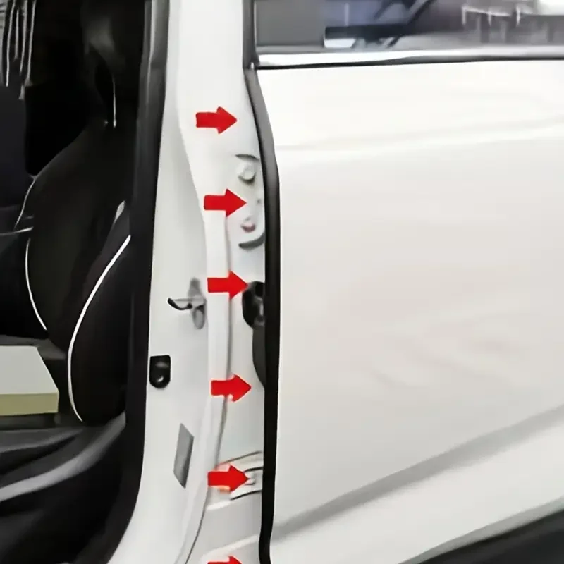 2pcs Car Door Edge Seal Strip B Pillar Car Rubber Weatherstrip Sound Insulation Sealing Strips Anti-Scratch Protector