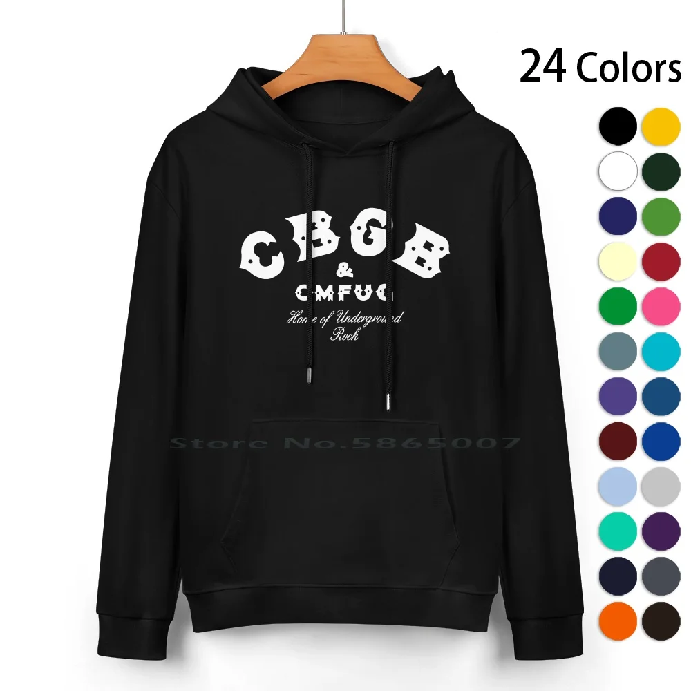 

Cbgb & Omfug Pure Cotton Hoodie Sweater 24 Colors Newest Band Vintage Punk Retro Movie The Cramps Debbie Harry Guitar New York