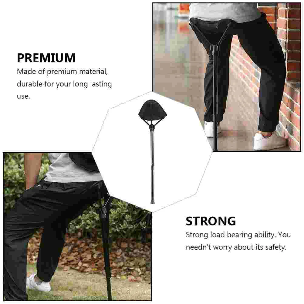 Easy To Carry Seat Portable Stool Folding Chair Easy Carry Seat Home Queuing Artifact Lightweight Stick Nylon Compact