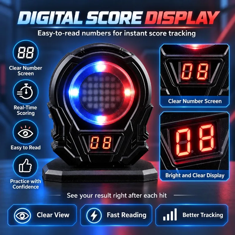 Induction Electronic Scoring Target with Sound Effects Electric Practice Accessory for Hobby Leisure Activities