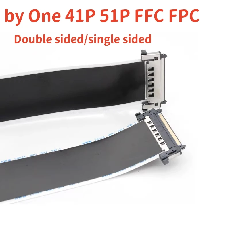 41Pin 51Pin I-PEX 4K LVDS High-Definition LCD Ribbon Cable AWM 20861 20706 105C 60V VW-1 V-by One 41P 51P FFC FPC Dual Head