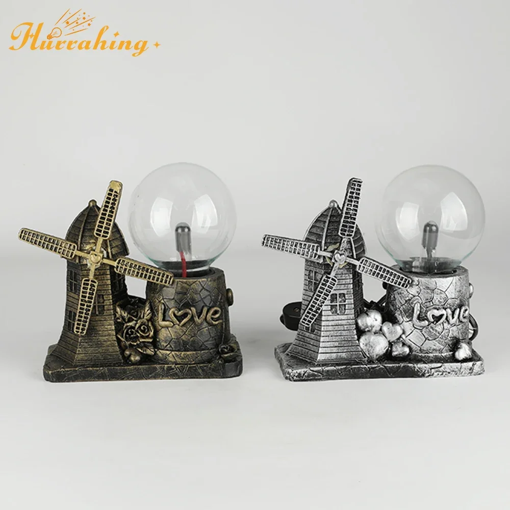 Clearance promotion Dutch Windmill Crystal Plasma Light 4 Inch Glass Ball Touch Sensing Science Interior Decoration Ornament