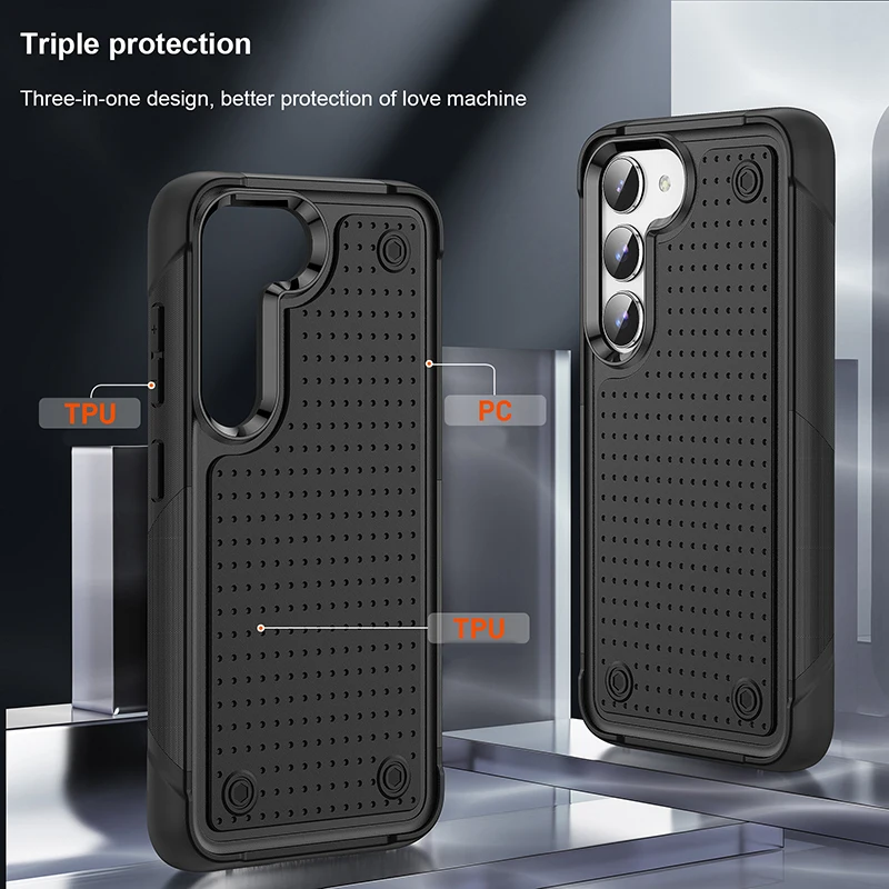 Anti-Skid Stripe Shockproof Case for Samsung Galaxy S21 S22 S23 S24 Plus Ultra 5G Four Corner Anti-fall Protection Phone Cover