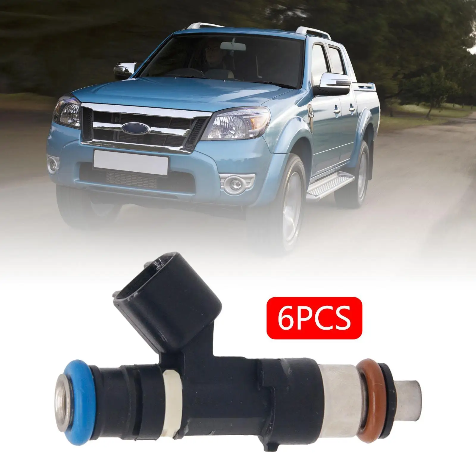 Fuel Injector Set Metal Black LR004860 CM5110 Replace 4G2007 for Land Rover LR3 4.0L Precise Spray Pattern
