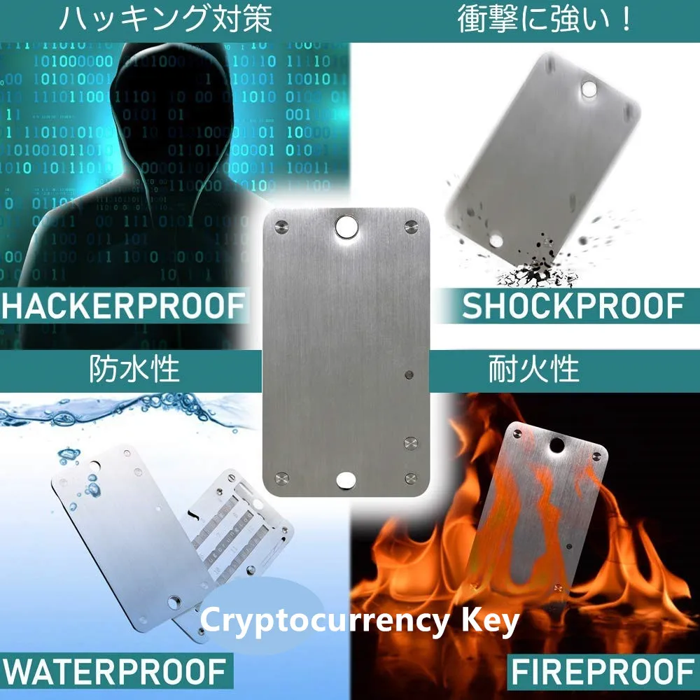 1 set of steel Bitcoin and encrypted hardware wallet backup - cold wallet backup compatible with all major encrypted wallets, hi