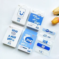 20 pçs/caixa remendos de pele curita respirável dos desenhos animados band aid kawaii tiras ferida gesso kits primeiros socorros ataduras adesivas