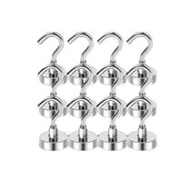 Different Size Magnetic Hooks Heavy Duty with Epoxy Coating for Refrigerator, Magnetic Cruise Hooks for Hanging, Classroom, Offi