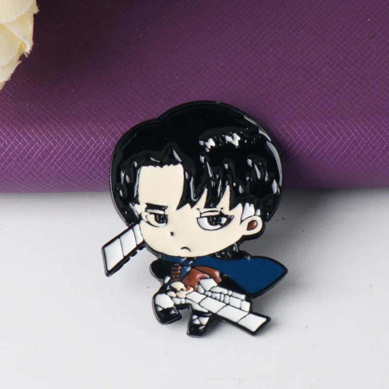 Brooch Badge Eren Jaeger Mikasa Ackerman Armin Arlert Pin Clothing Decoration Exquisite Creative Animation Derivatives Present